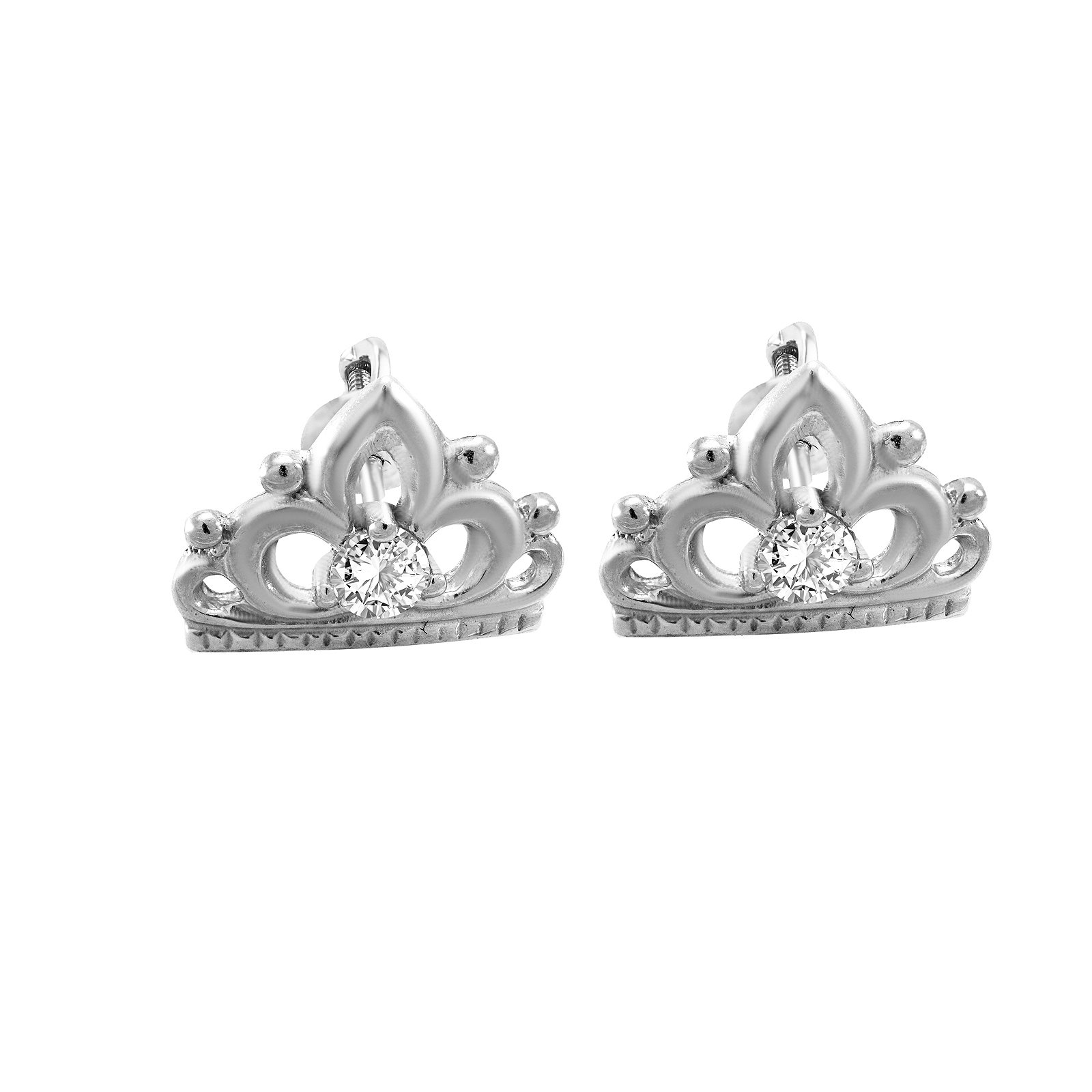 

Серьги из белого золота с куб. циркониями 1747291
