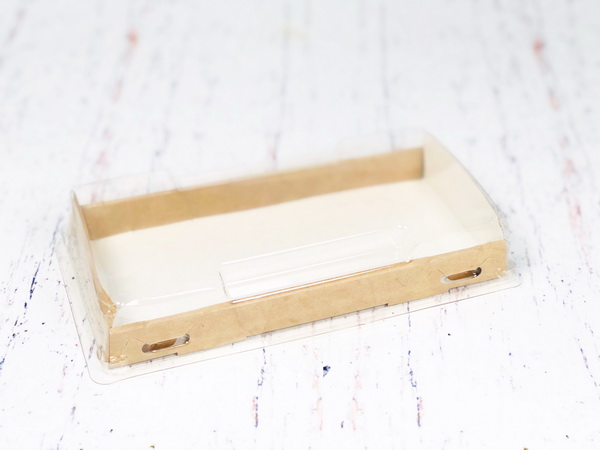 

Упаковка бумажная крафтовая для десертов с прозрачной крышкой Петруцалек ECO OPBOX Коричневый 200x100x40 мм 200 шт/уп