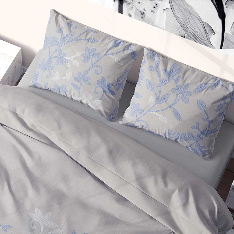 

Комплект постельного белья из бязиTime Textile Гармония Серый, Голубой TT163142-e 50х70