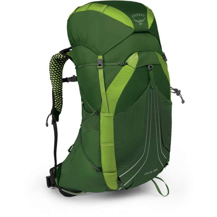 

Рюкзак Osprey Exos 58 S Tunnel Green зелений