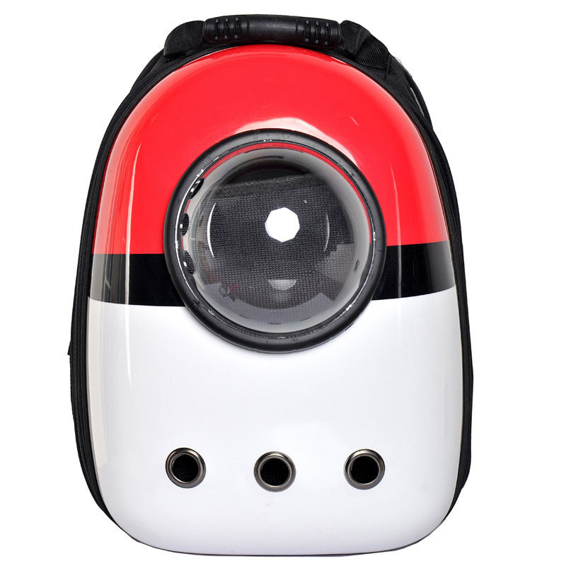 

Рюкзак для переноски животных с иллюминатором CosmoPet для кошек и собак Красно-белый