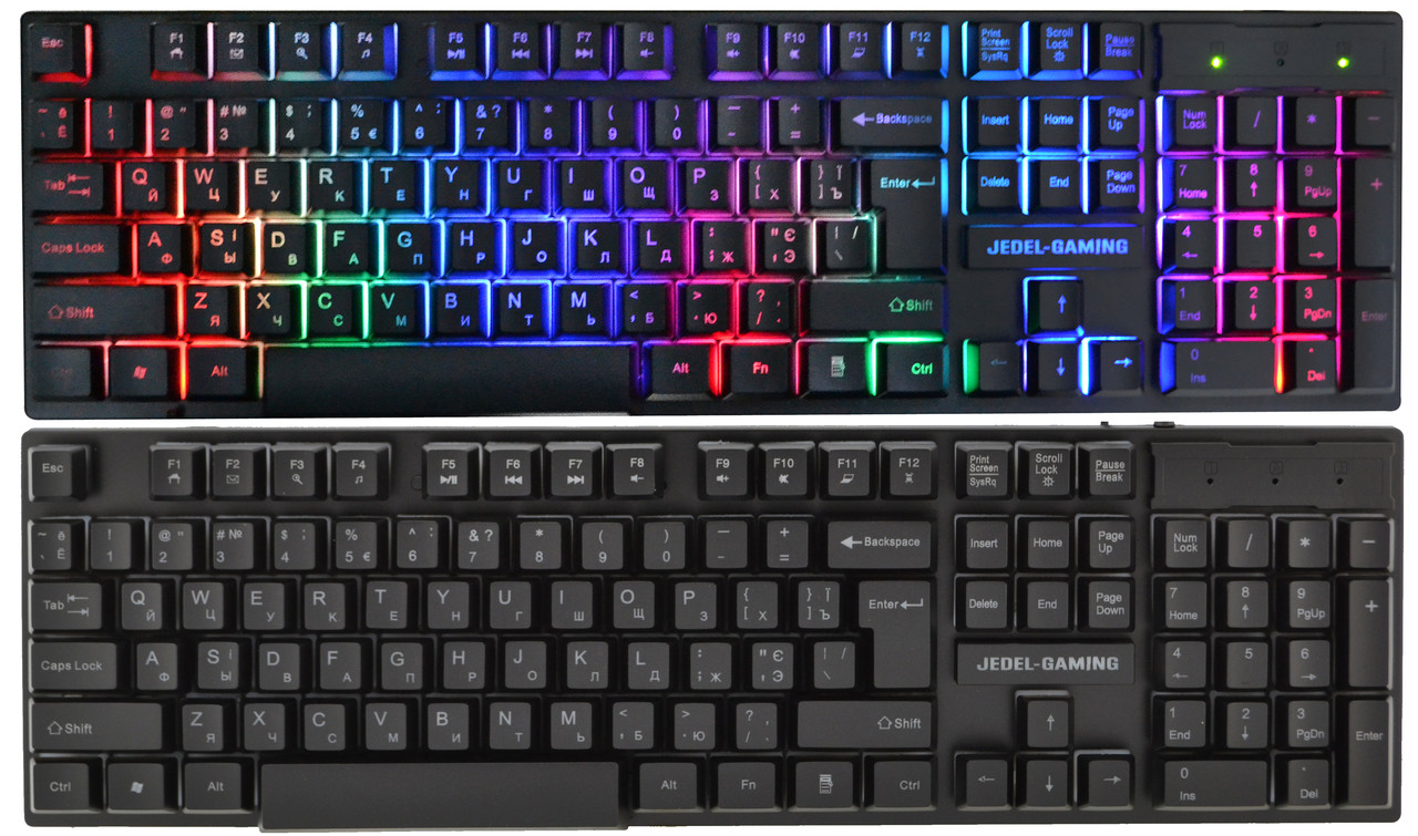 

Клавиатура с подсветкой JEDEL K500+ Black (95584)