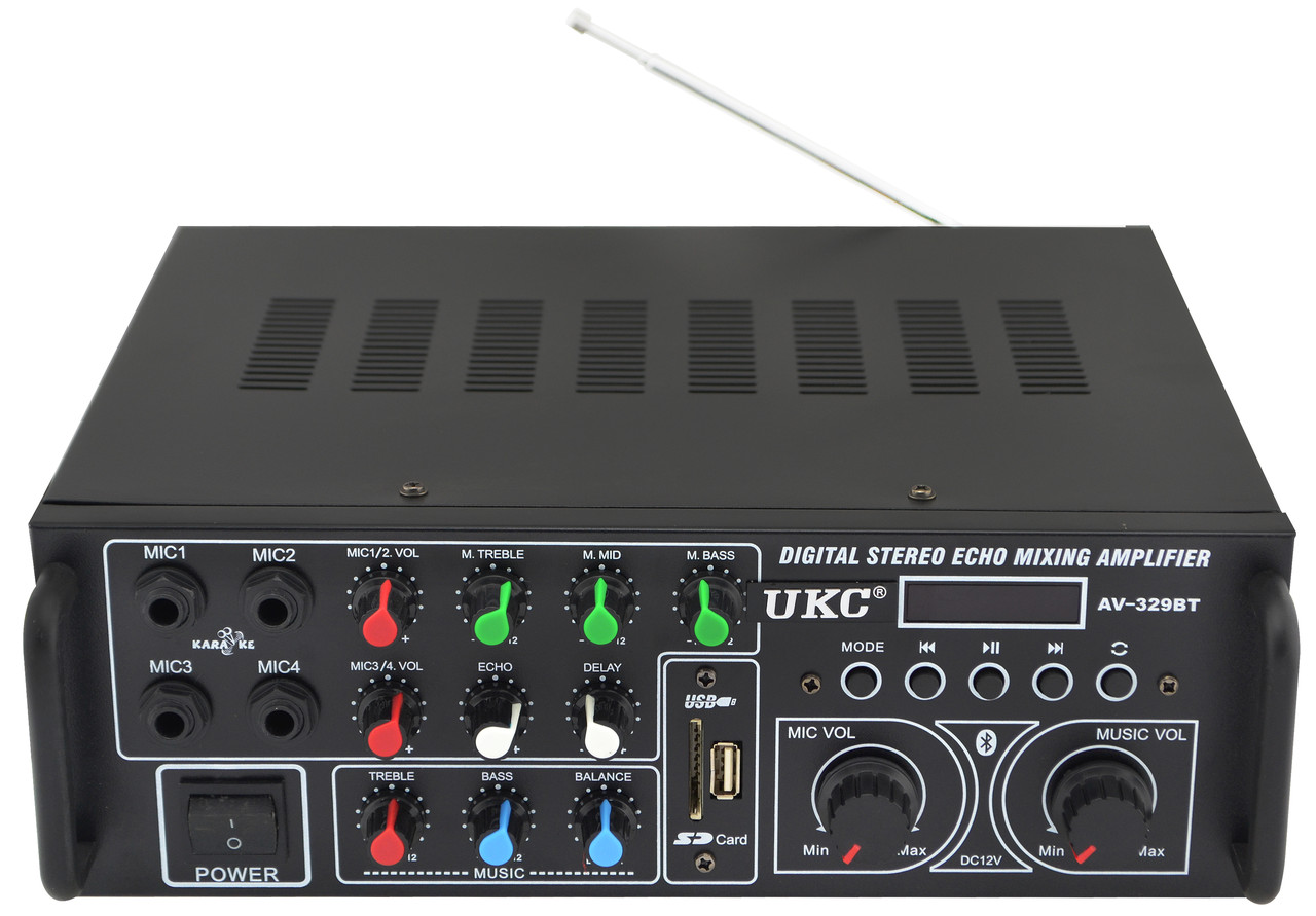 

Интегральный усилитель UKC PA-329BT Bluetooth с караоке (5721)