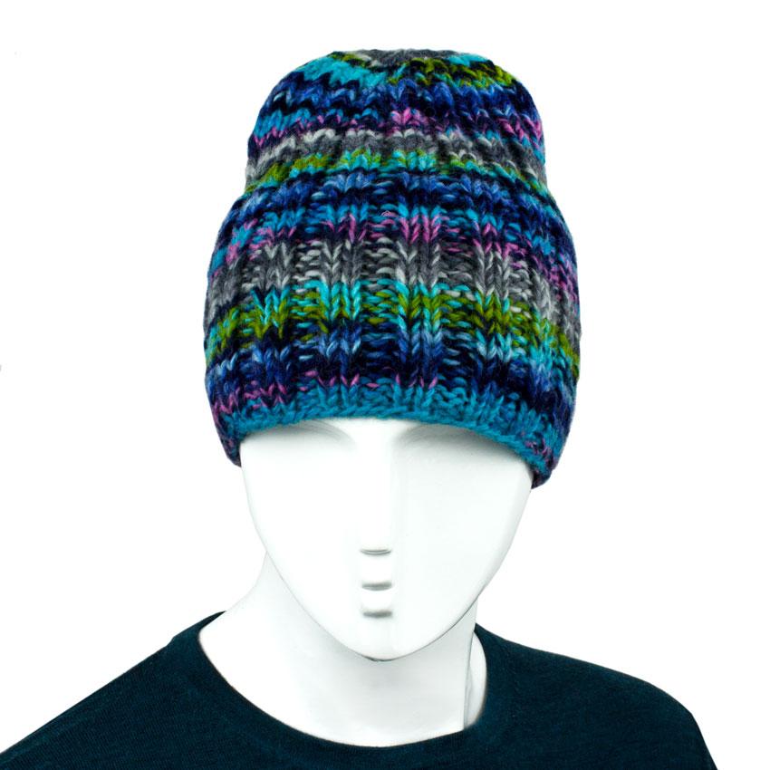 

Шапка вязаная Тат Kathmandu Ручная работа 100% шерсть яка S 54-56 Разноцветный меланж