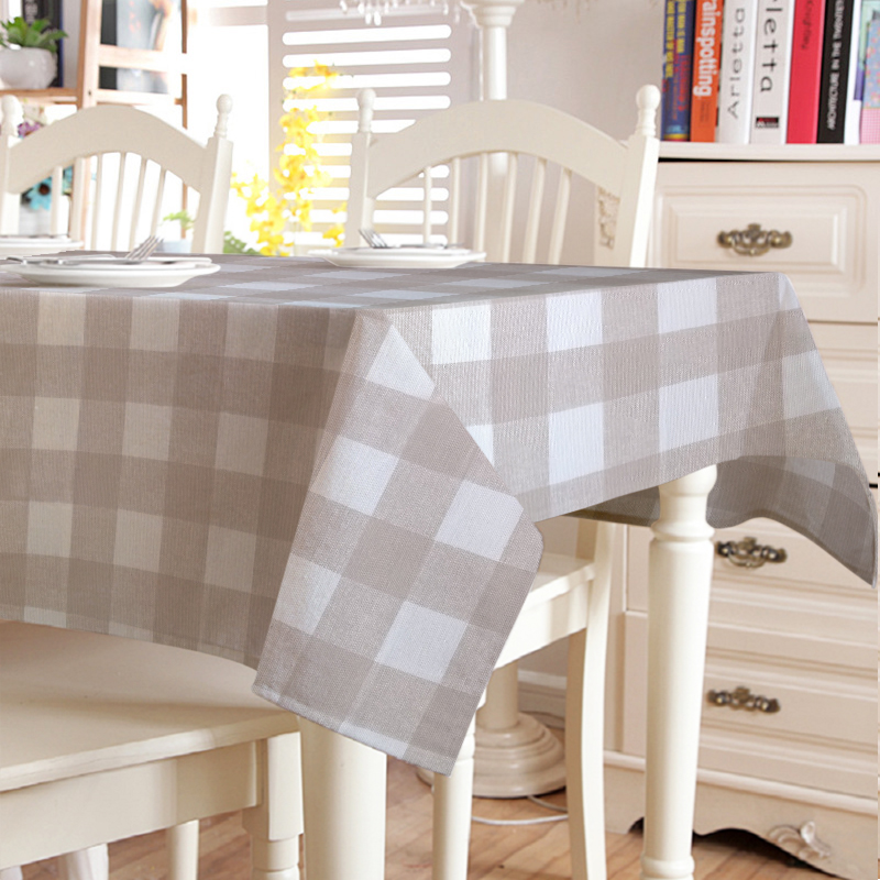

Тефлоновая скатерть с водоотталкивающей пропиткой Time Textile Бежевая клетка Бежевый TT19464 140x180
