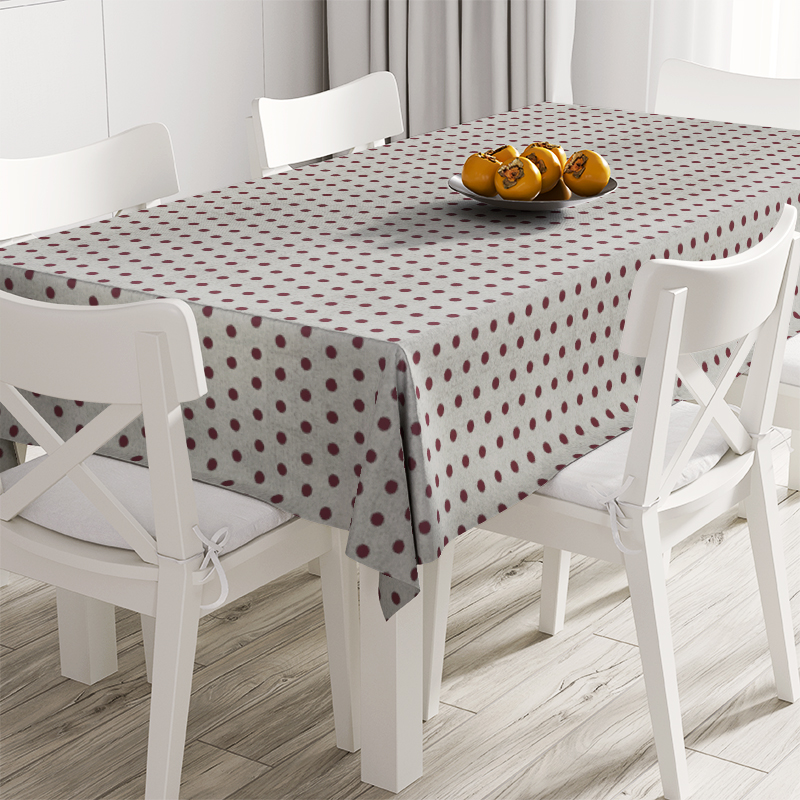 

Скатерть в горошек Van Gogh Bordo Time Textile с акриловой пропиткой Бежевый TT130546 100x140