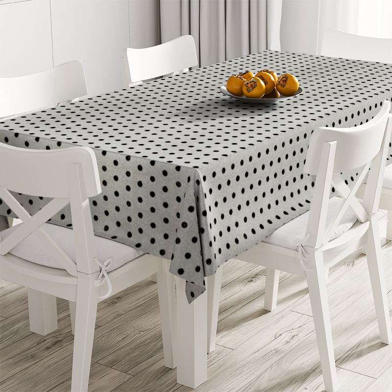 

Скатерть в горошек Van Gogh Grey Time Textile с акриловой пропиткой Бежевый TT130545 140x140