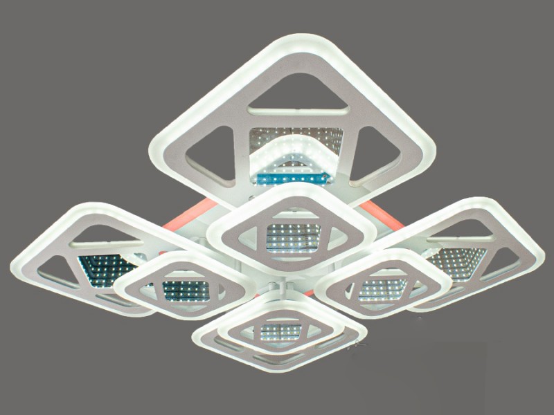 

Люстра Потолочная LED-люстра с 3d эффектом, 205W 6015/4+4WH LED 3color dimmer (LI10346)