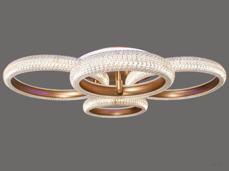 

Люстра Потолочная LED-люстра с диммером и подсветкой, 95W MX77011/2+2G LED (LI10236)
