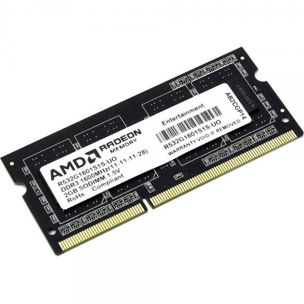 

Модуль памяти AMD 2Gb DDR3 1600MHz sodimm (R532G1601S1S-U) (F00239712)
