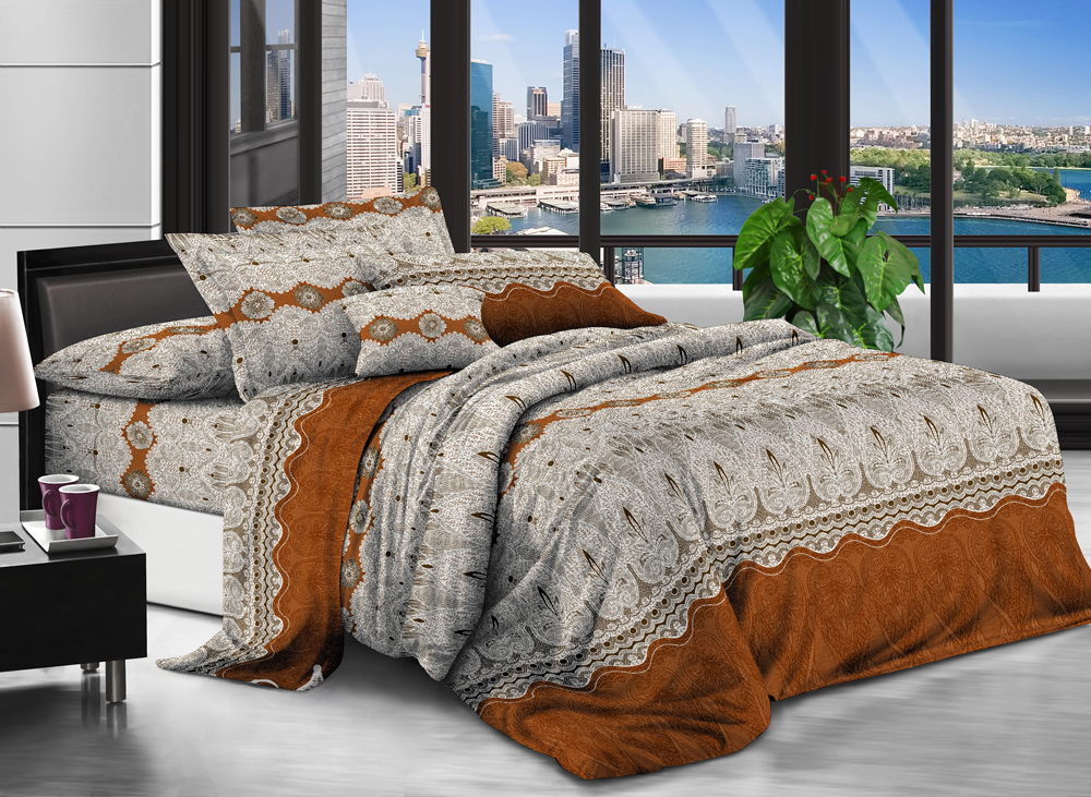 

Комплект постельного белья Modern Микросатин 15-0111 Baobab Семейный 160х220