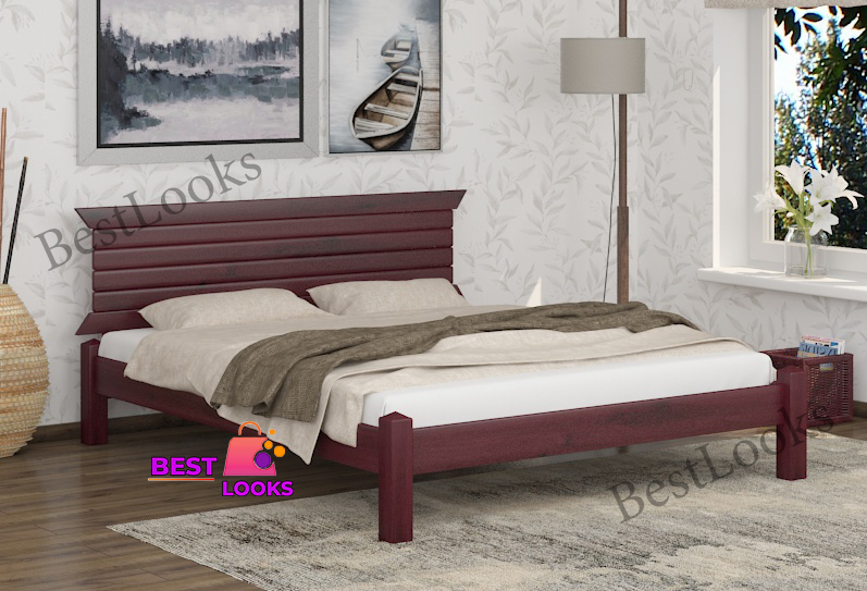 

Кровать деревянная полуторная 120х200 Стелла Wellmebely сосна Махонь Л6