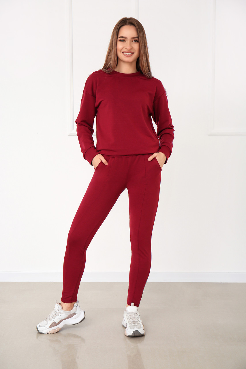 

Повседневный костюм Fashion girl 'Bloom" - бордовый, Повседневный костюм Fashion girl 'Bloom" 42-44 бордовый
