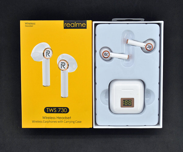 

Безпровідна Bluetooth-гарнітура Realme TWS730 with case White