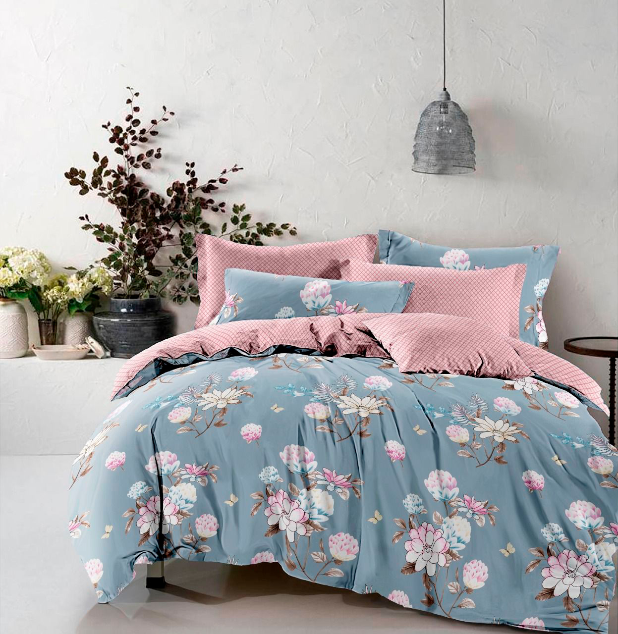 

Пододеяльник MirSon Бязь Premium 17-0434 Azure flower 160х220