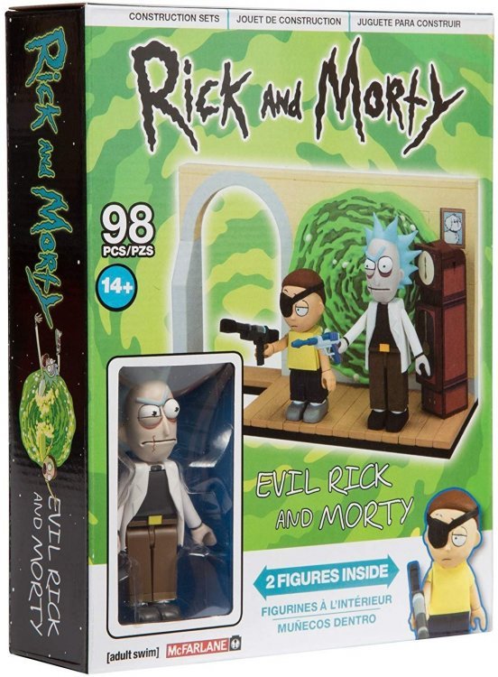 

Конструктор Год и Морти McFarlane - Evil Rick and Morty Building Set 8 см ПВХ
