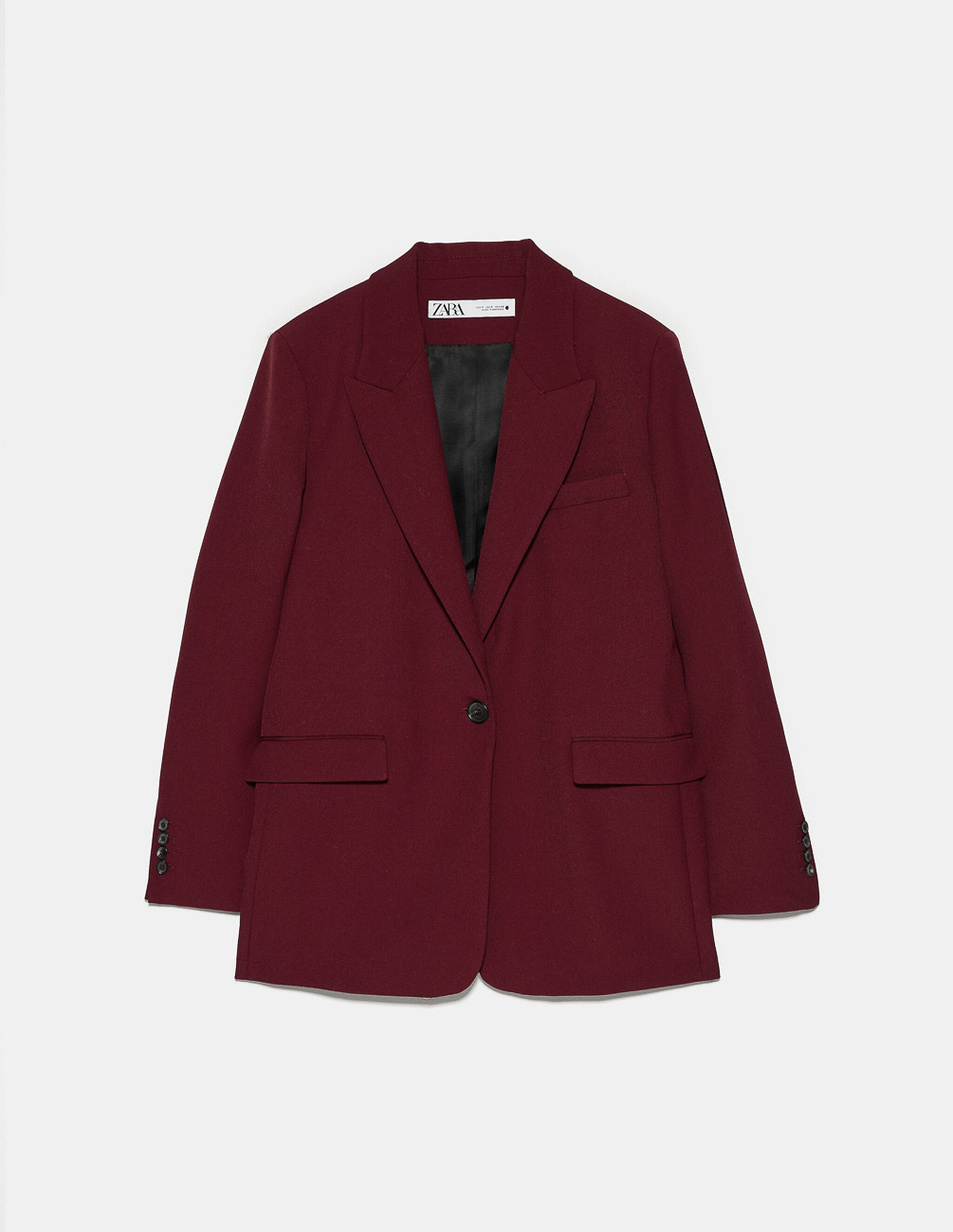 

Пиджак Zara Ж1059467 (2666/703/606) цвет бордовый S