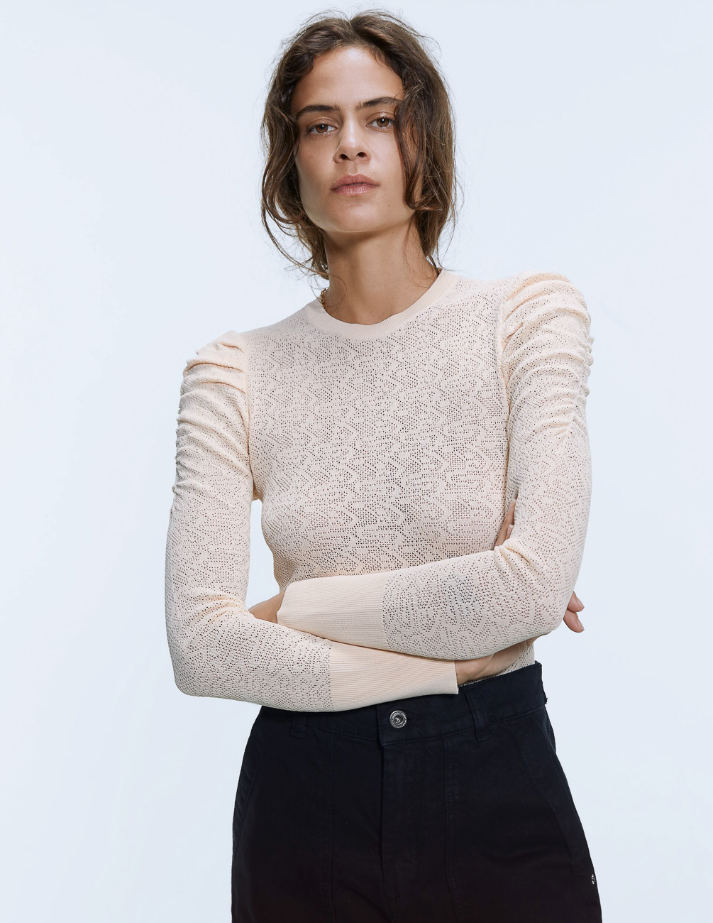 

Свитер Zara Ж1059621 (0014/104/733) цвет бежевый S
