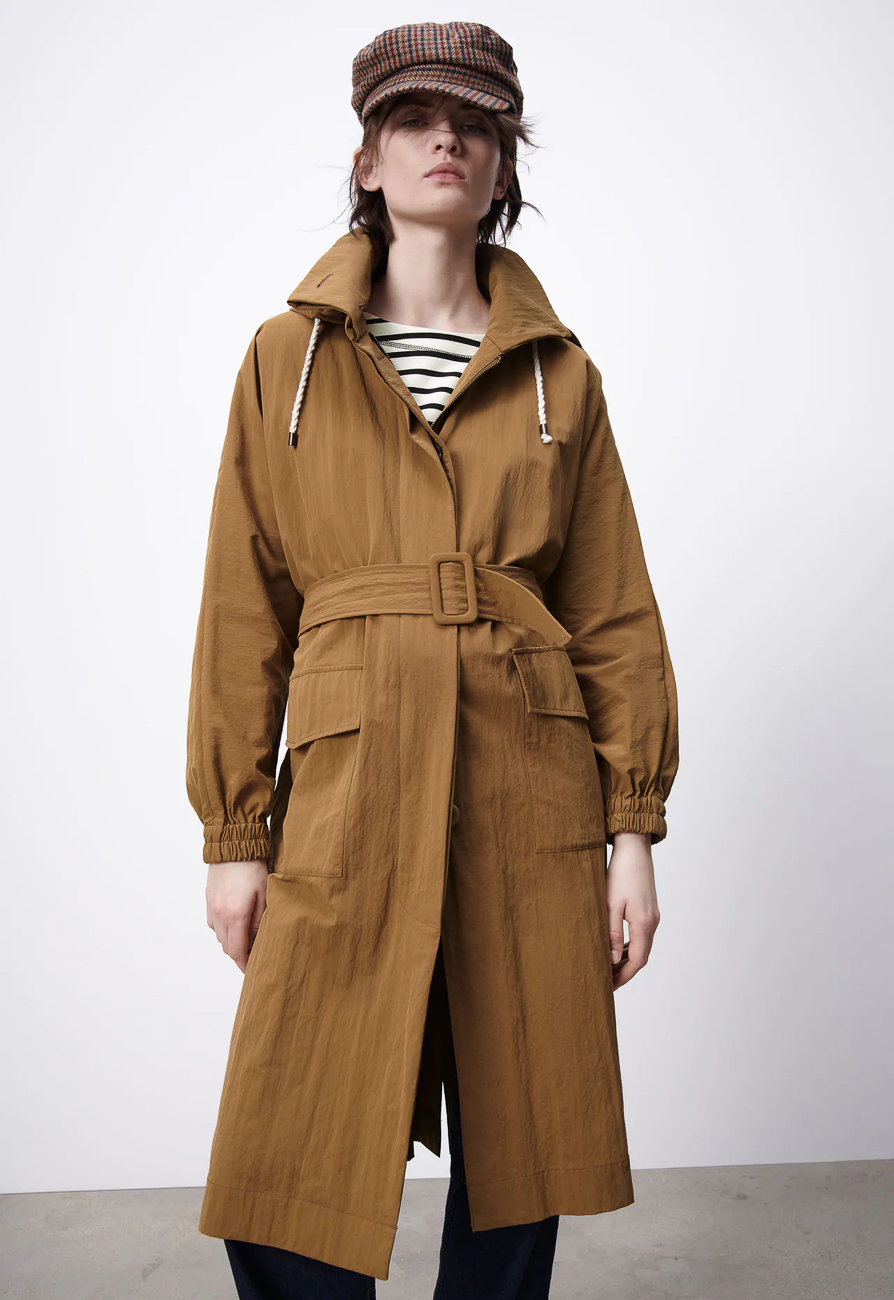 

Плащ Zara Ж1059615 (0518/264/751) цвет коричневый XS