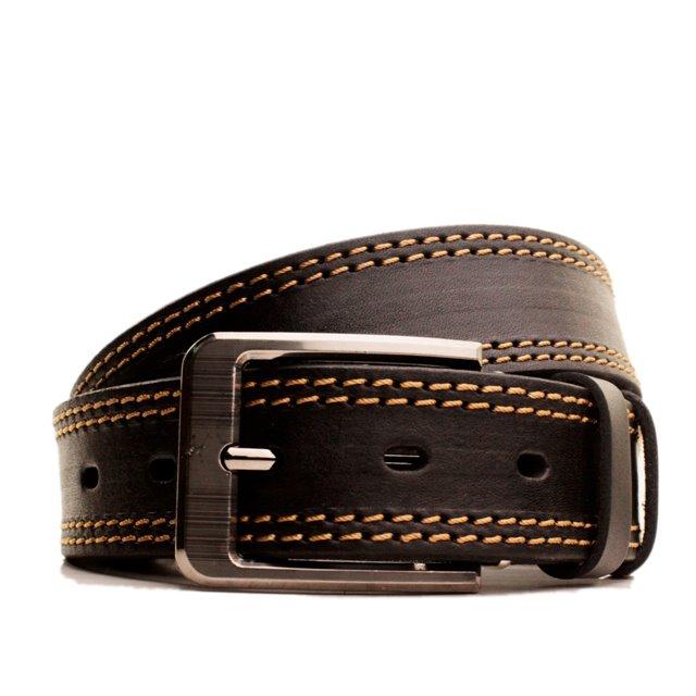 

Ремень кожаный Lazar большого размера 140-150 см черный L35Y1W28-1