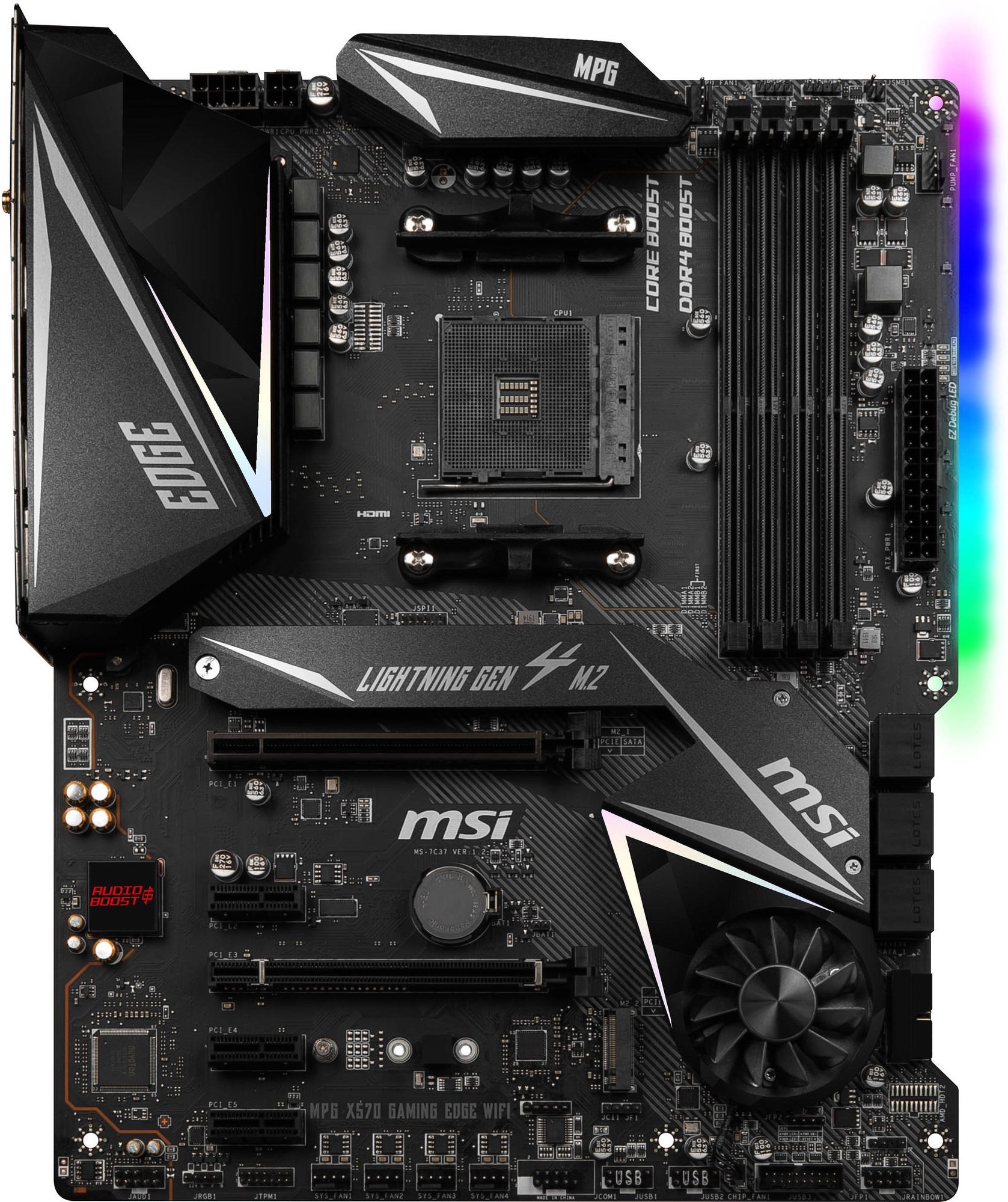 

Материнcкая плата MSI MPG_X570_GAM_EDGE_WI-FI sAM4 X570 4xDDR4 PCIe 4.0 Wi-Fi!!!BT HDMI ATX