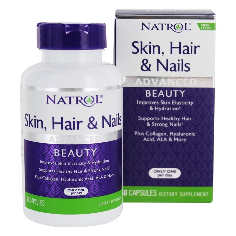 

Витамины для красоты волос, ногтей и кожи NATROL Skin, Hair & Nails Advansced Beauty