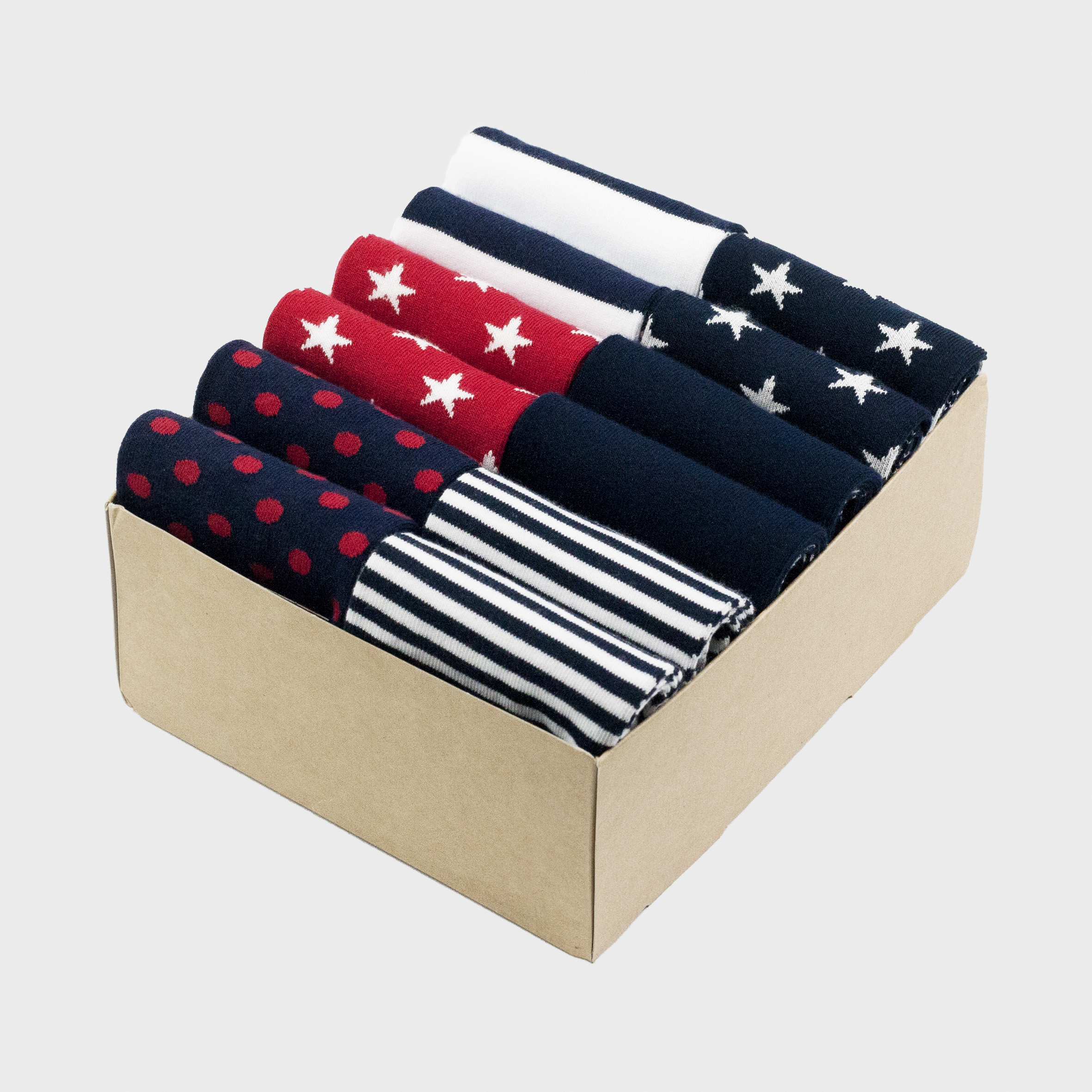 

Набор носков The Pair of Socks 12P-111-RWB/BX 35-37 (12 пар)