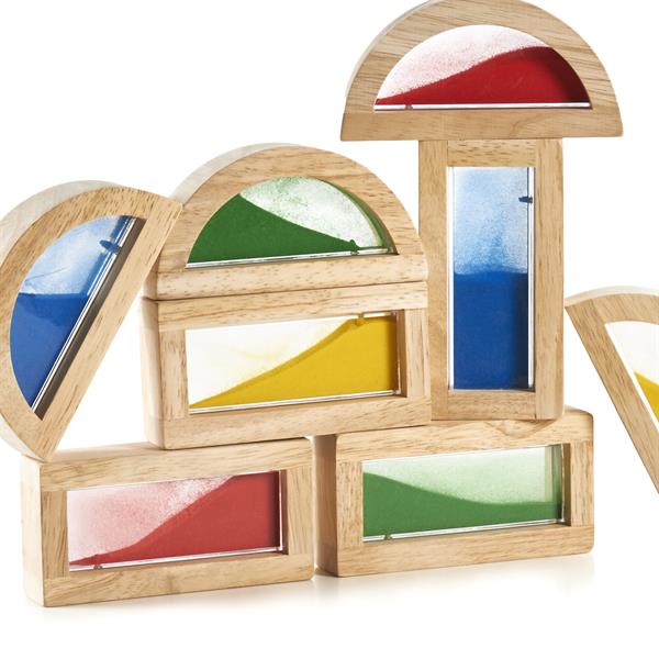 

Игровой набор блоков Guidecraft Block Play Цветной песок, 14 см, 8 шт. (G3014)