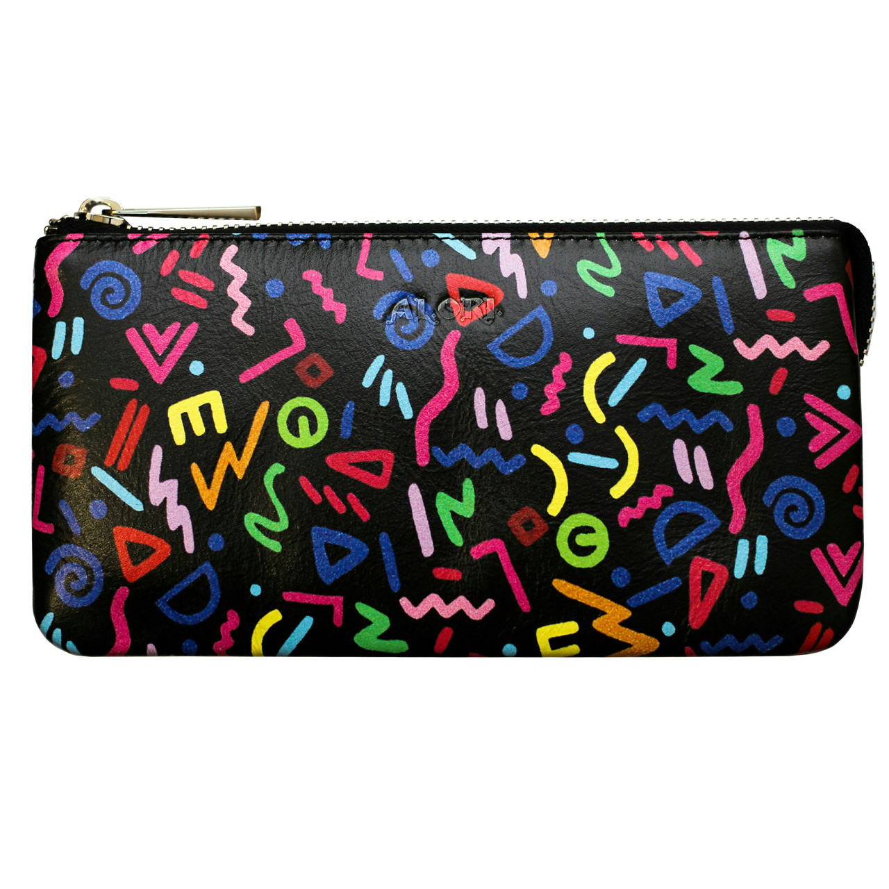 

Кошелёк-клатч женский натуральная гладкая кожа ALORI, с ярким принтом ВА-01 Letter