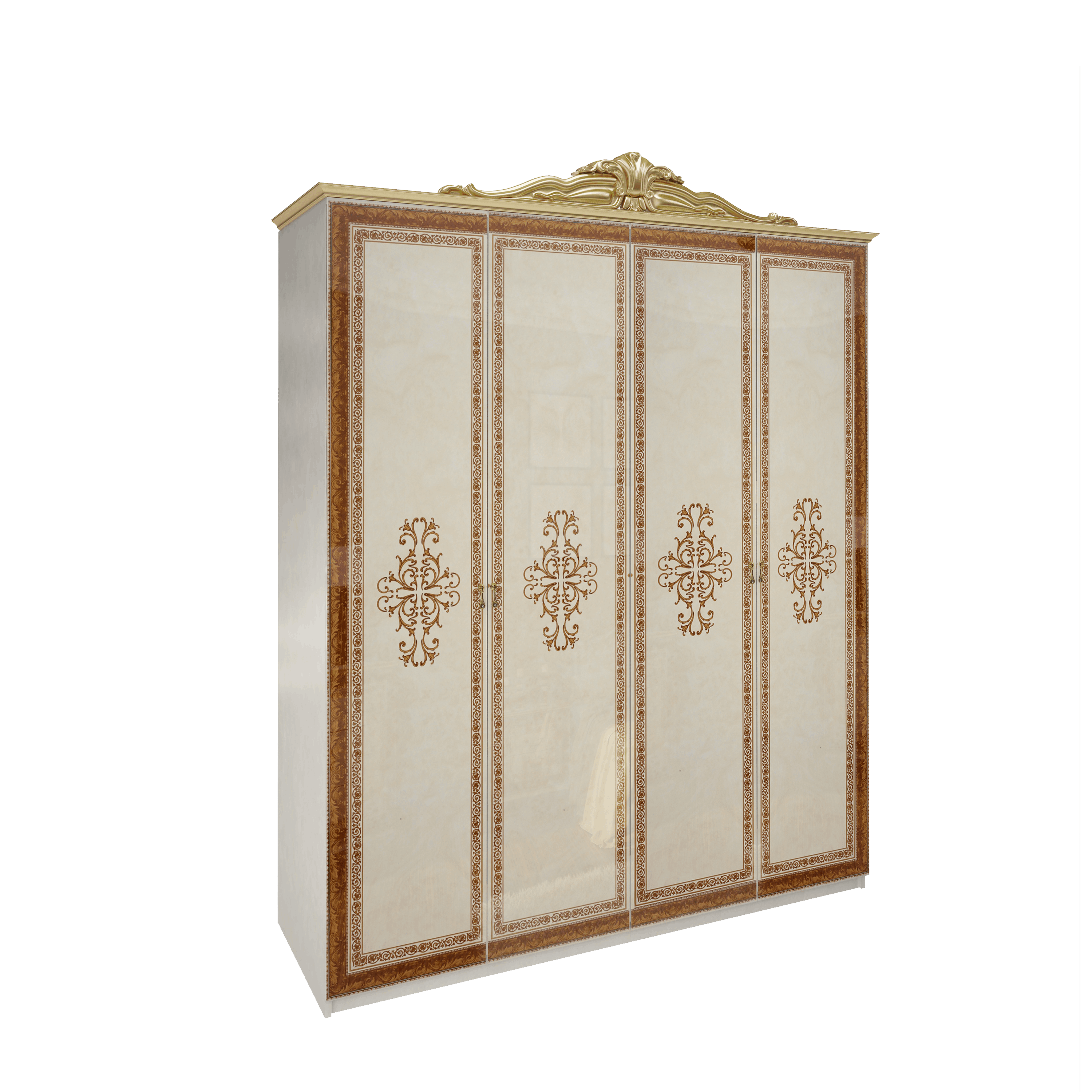 

Шкаф распашной MiroMark Jennifer Радика Беж Четырехдверный без зеркала JF-24-RB+ OP-06-WB + OP-08-WB