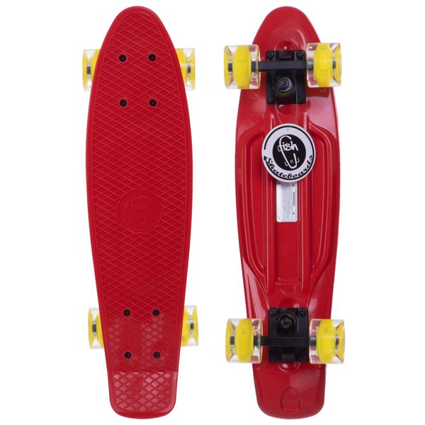 

Fish Skateboards penny 22 Красный 57 см Светятся колеса пенни борд (FL15)
