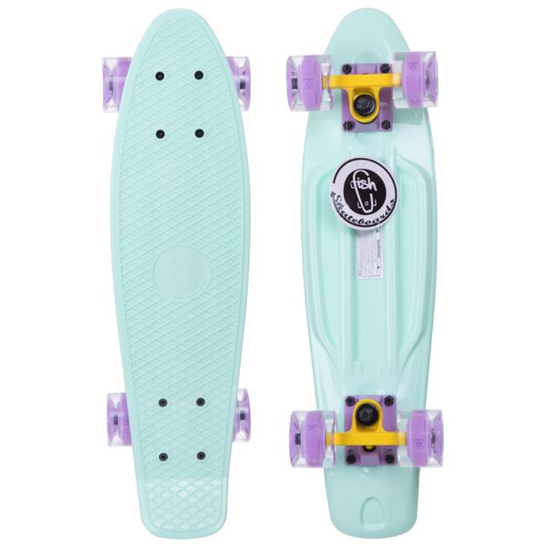 

Пенни Борд Fish Skateboard penny Светятся колеса Мятный 57 см (FL12)