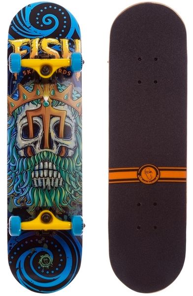 

Скейтборд деревянный канадский клен для трюков Fish Skateboards Нептун Neptune 79см (sk84)