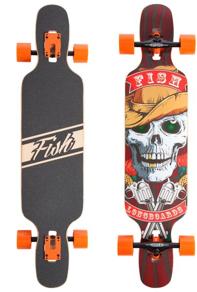 

Лонгборд Fish Skateboards 38 Skull Rose 96 см