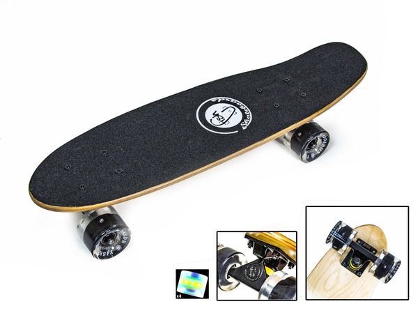 

Скейт круизер деревянный Fish Skateboards Wood 1st светятся колеса (fm3112)