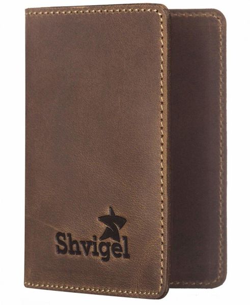 

Кожаная кредитница SHVIGEL 16146 Коричневый