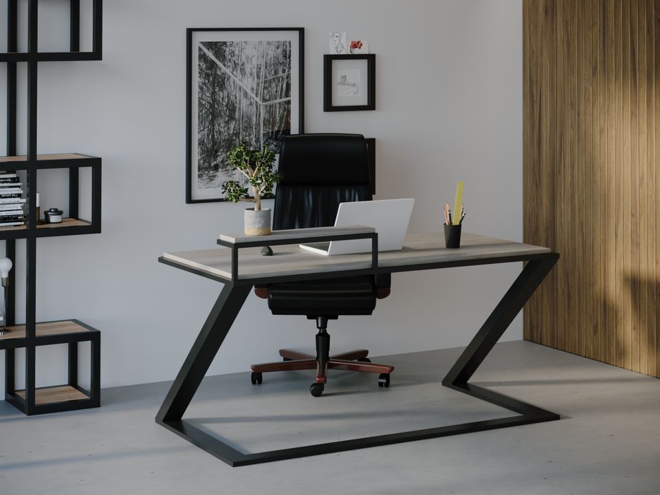

Компьютерный стол HYGGE HG154 Фредеріксунн 150 х 80 х 75 см ДСП Дуб Серый