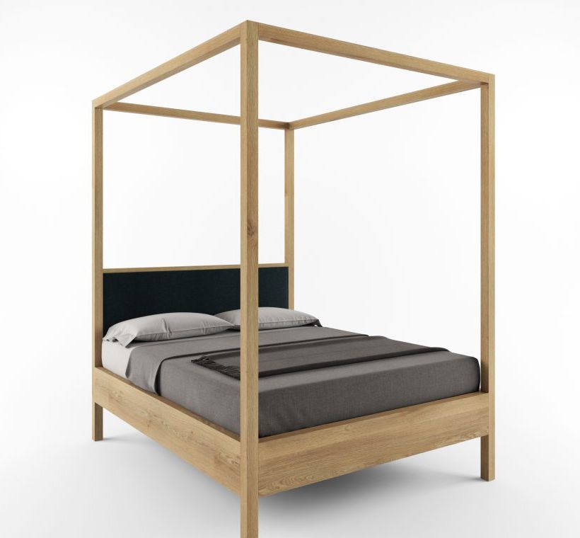 

Двуспальная кровать Skandi Wood SWB039 Моффат 160 x 200 см Ясень (Дерево масив Ясень) С подъемным механизмом