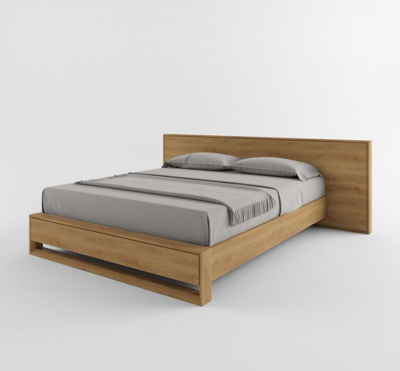

Двуспальная кровать Skandi Wood SWB026 Ланарк 160 x 200 см Ясень (Дерево масив Ясень) С подъемным механизмом