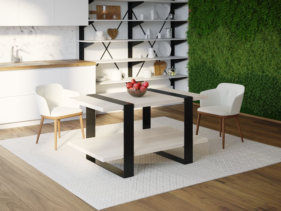 

Обеденный стол HYGGE HG153 Абенра 120 х 80 х 75 см ДСП Дуб Белое дерево