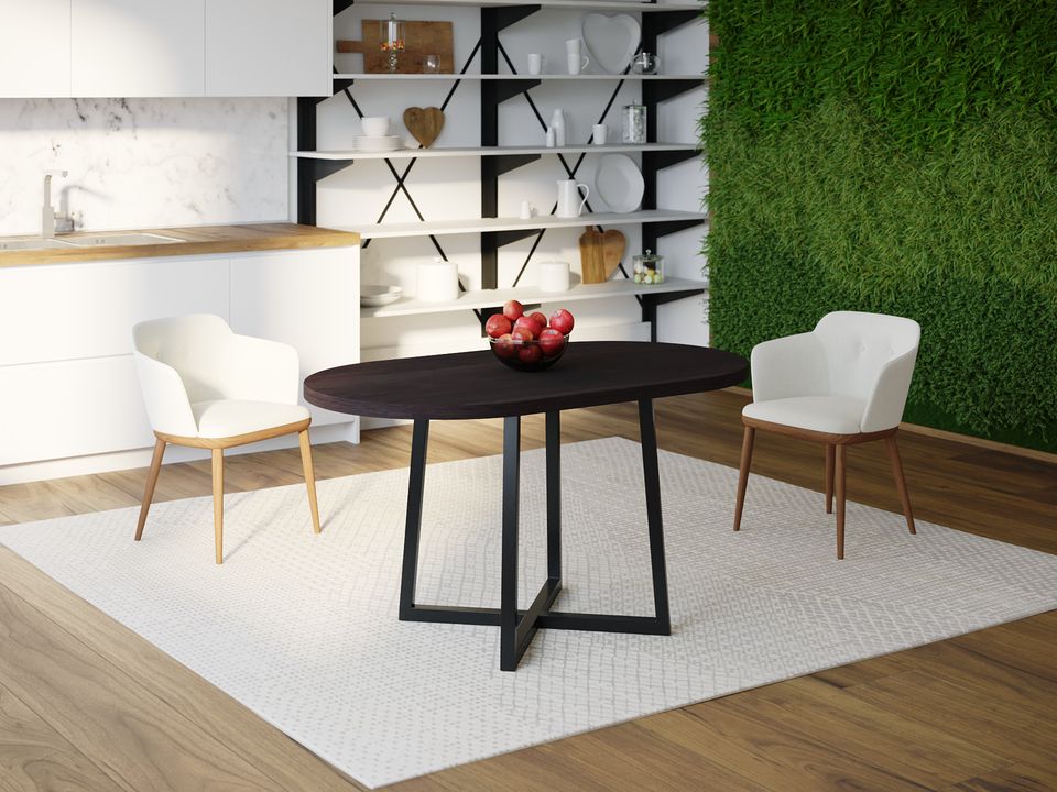 

Обеденный стол Skandi Wood SW049 Невада Круглый ⌀ 100 см МДФ+Шпон Дуб Венге