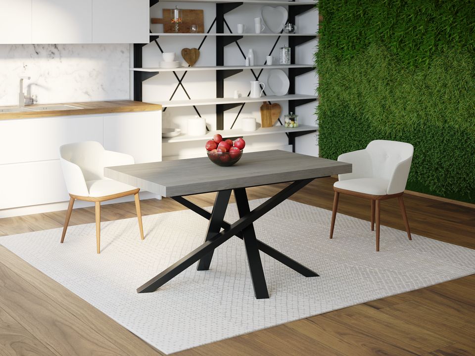 

Обеденный стол Skandi Wood SW048 Колорадо 150 х 80 х 75 см МДФ+Шпон Дуб Темно-Cерый