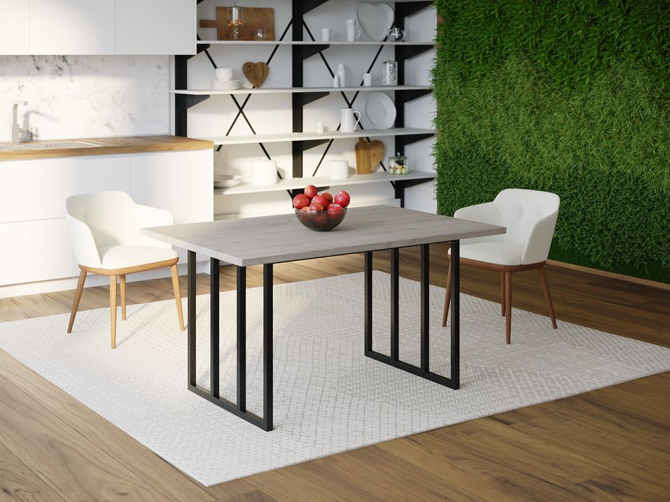 

Обеденный стол Skandi Wood SW101 Атланта 200 х 80 х 75 см МДФ+Шпон Дуб Серый
