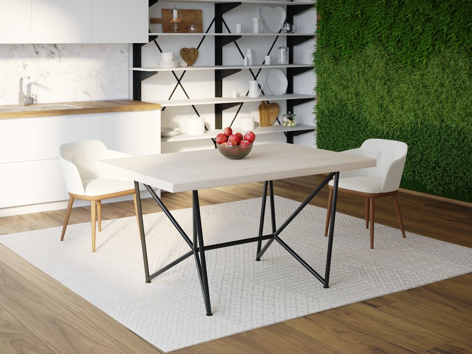 

Обеденный стол Skandi Wood SW084 Гаррисберг 135 х 80 х 75 см МДФ+Шпон Дуб Белый