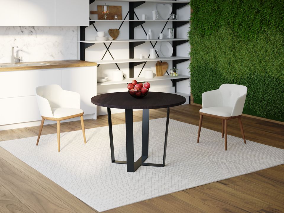 

Обеденный стол Skandi Wood SW080 Огайо Круглый ⌀ 150 см МДФ+Шпон Дуб Венге