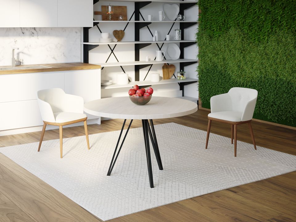 

Обеденный стол Skandi Wood SW068 Мэриленд Круглый ⌀ 130 см МДФ+Шпон Дуб Белый