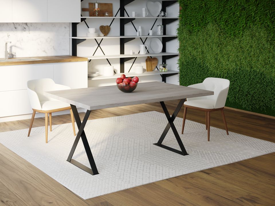 

Обеденный стол Skandi Wood SW093 Нэшвилл 200 х 80 х 75 см МДФ+Шпон Дуб Серый