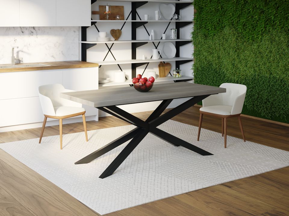 

Обеденный стол Skandi Wood SW037 Айова 135 х 80 х 75 см МДФ+Шпон Дуб Темно-Cерый
