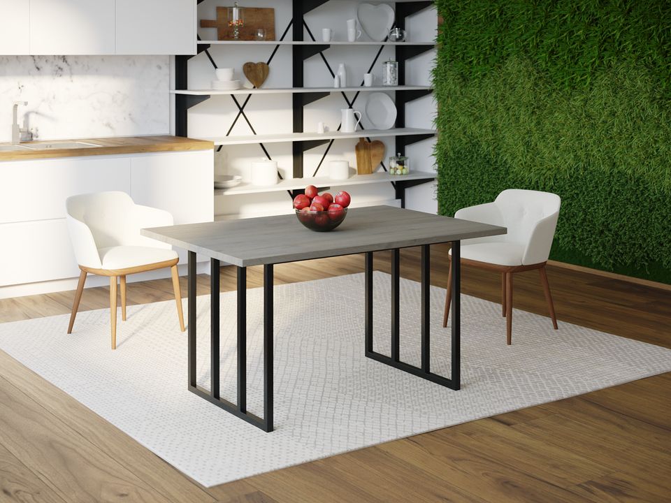 

Обеденный стол Skandi Wood SW101 Атланта 135 х 80 х 75 см МДФ+Шпон Дуб Темно-Cерый