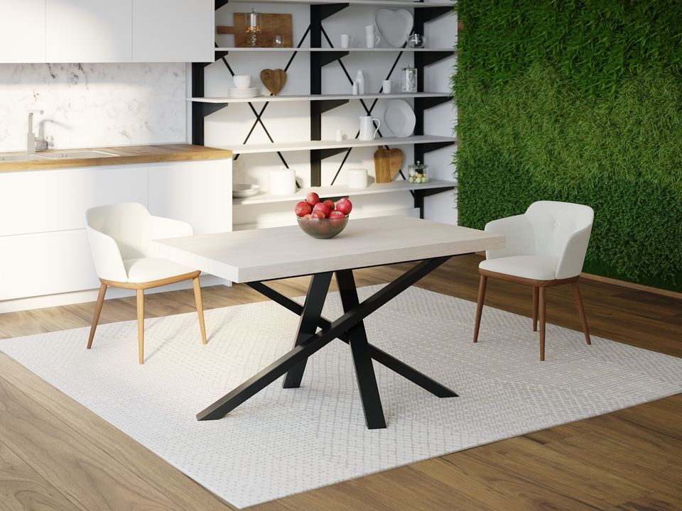 

Обеденный стол Skandi Wood SW048 Колорадо 135 х 80 х 75 см МДФ+Шпон Дуб Белый